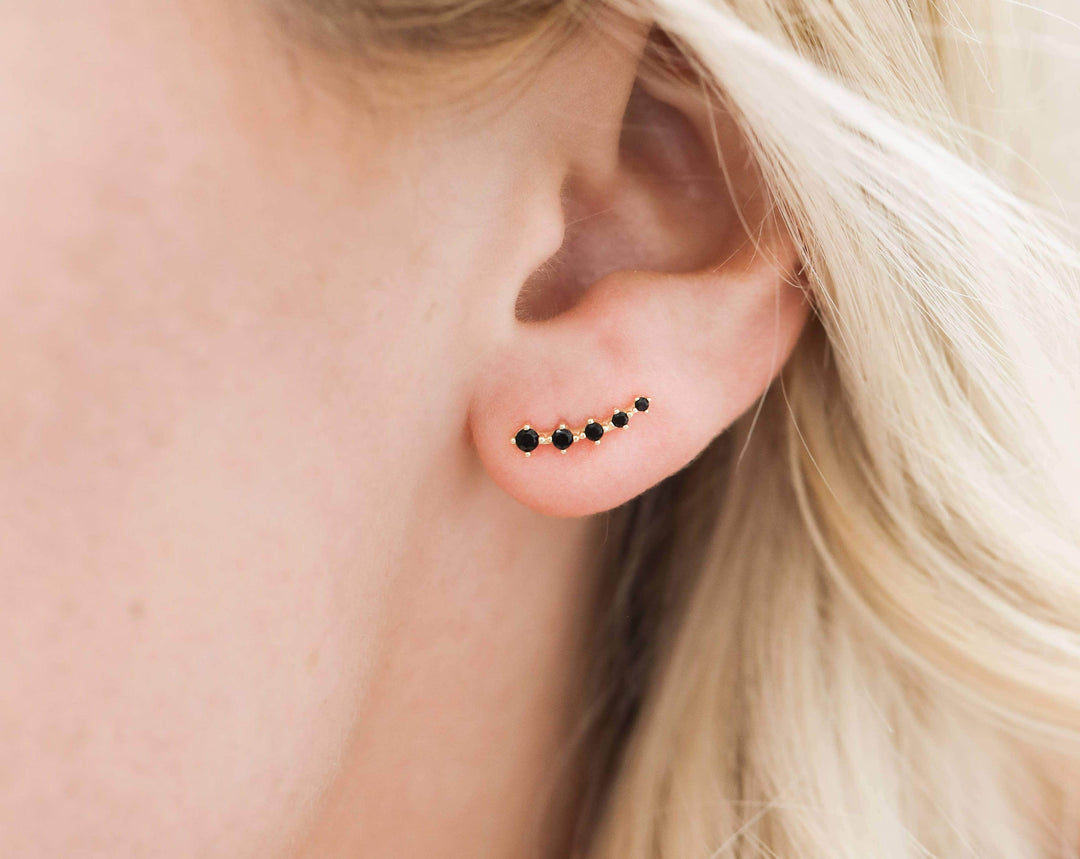 JaxKelly Earrings Black Crawlers