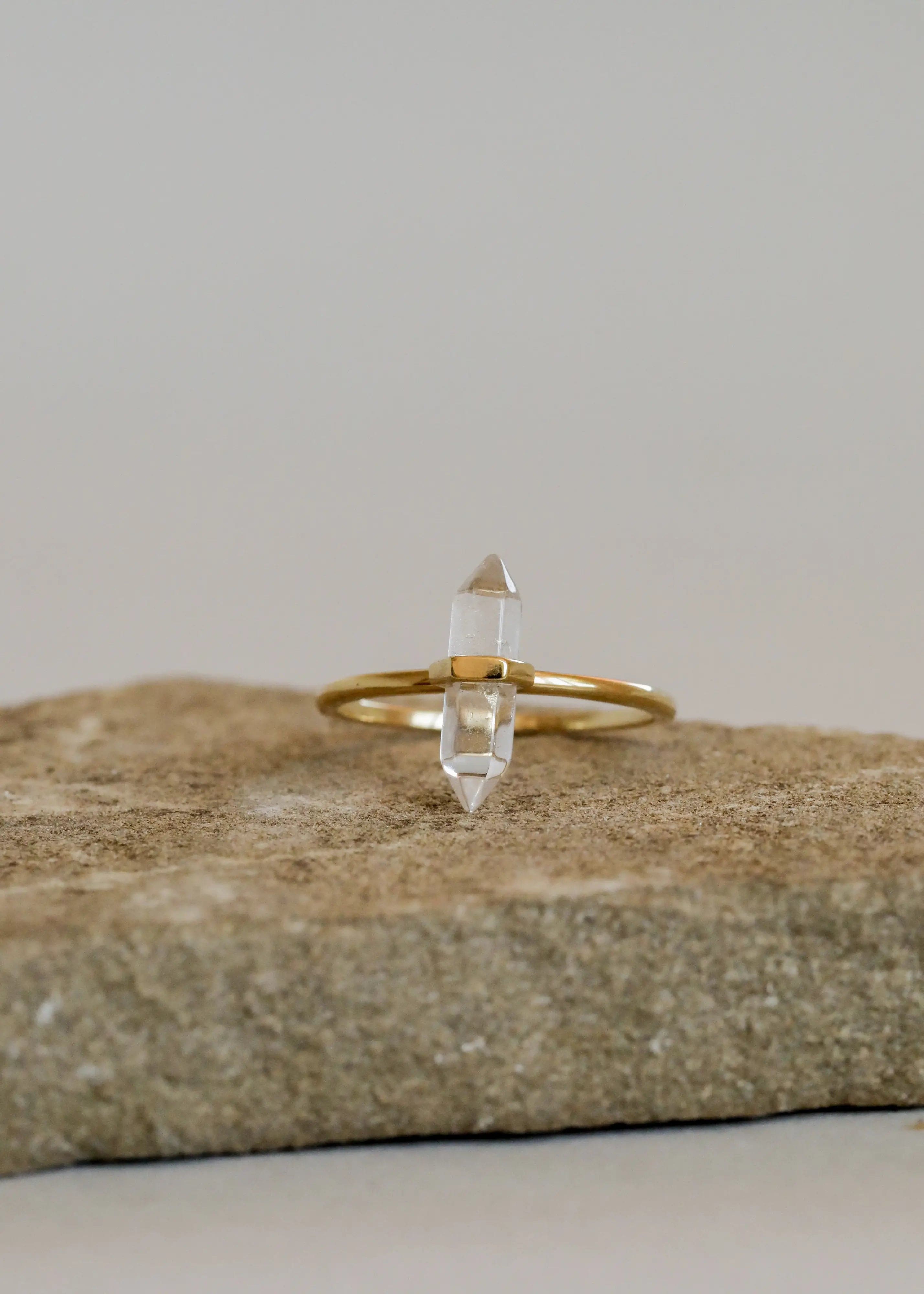 Ring - Clear Quartz Point – Paper Luxe