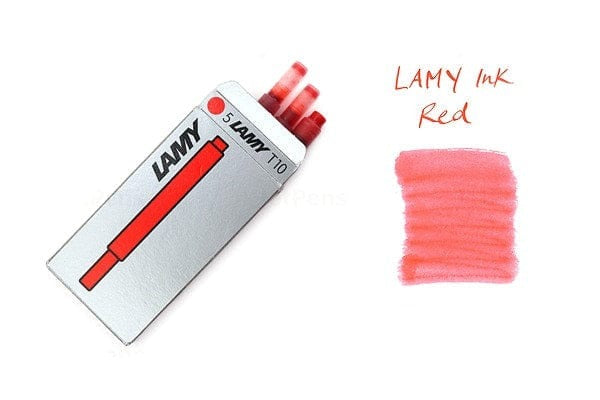 Lamy Fountain Pen LAMY T10 Red Fountain Pen Ink Cartridges