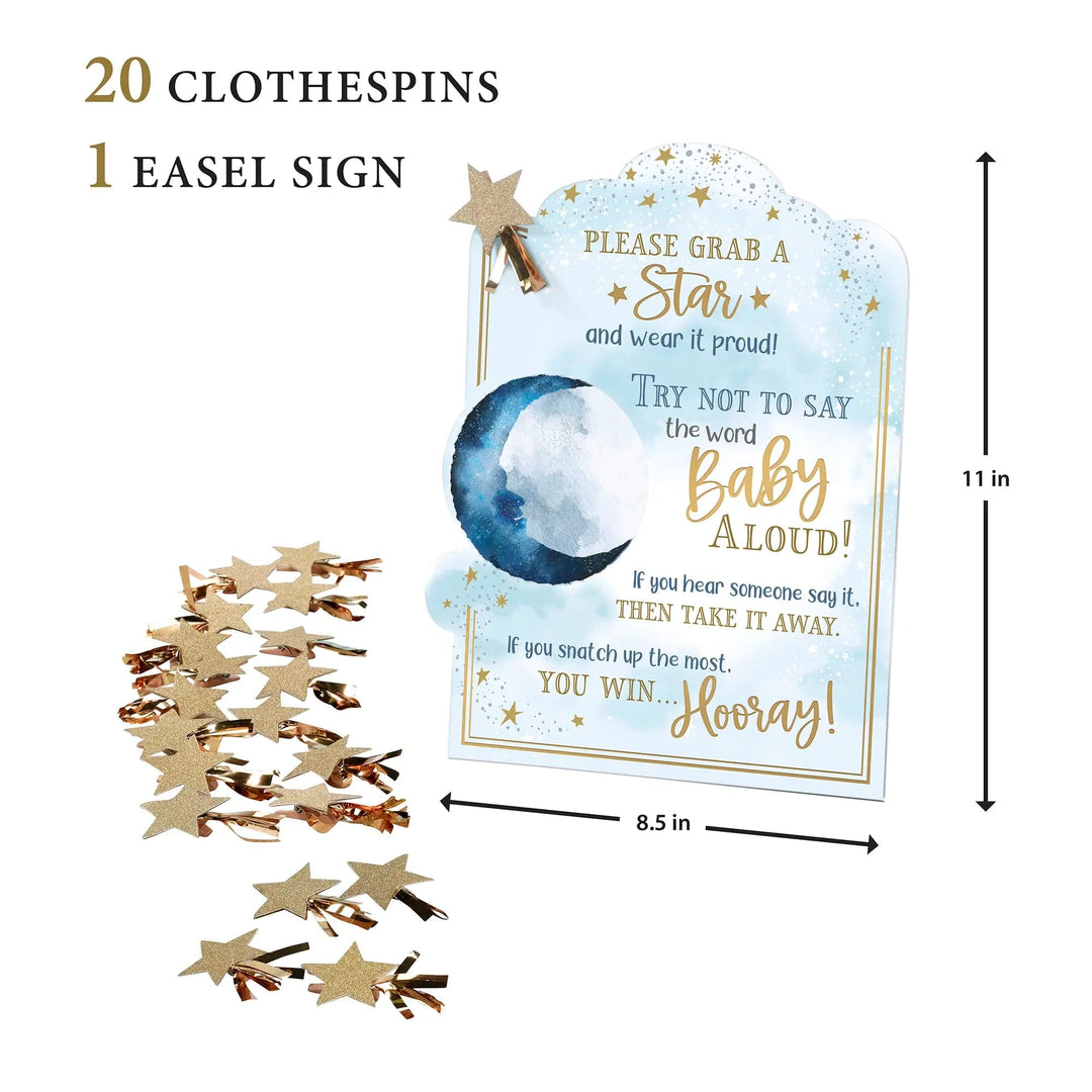 Lillian Rose Games "Love You to the Moon" Baby Shower Clothespin Game