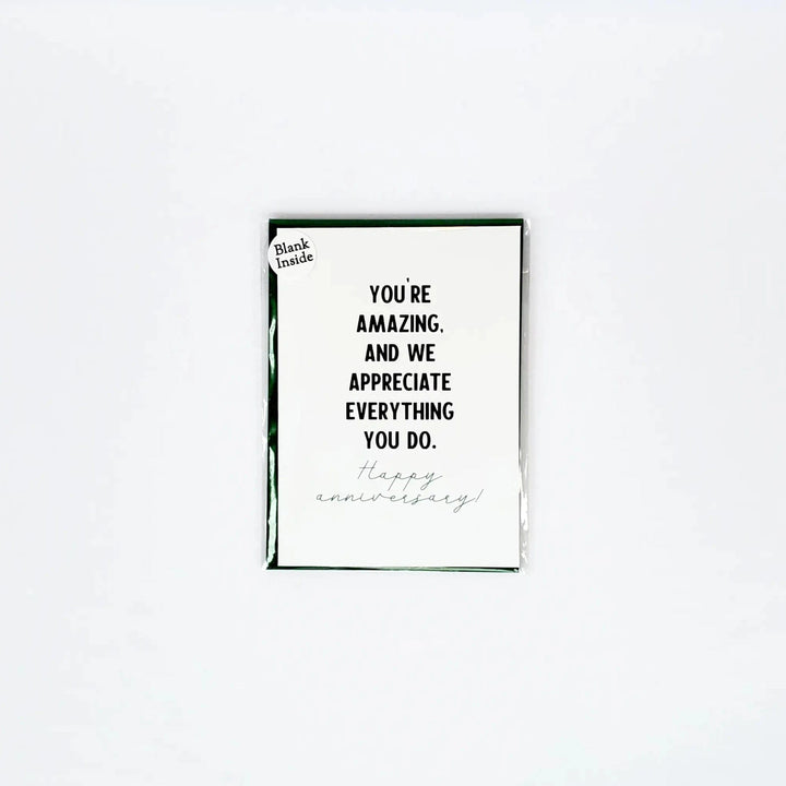 Lucky Dog Design Co Single Card We Appreciate You Work Anniversary Card