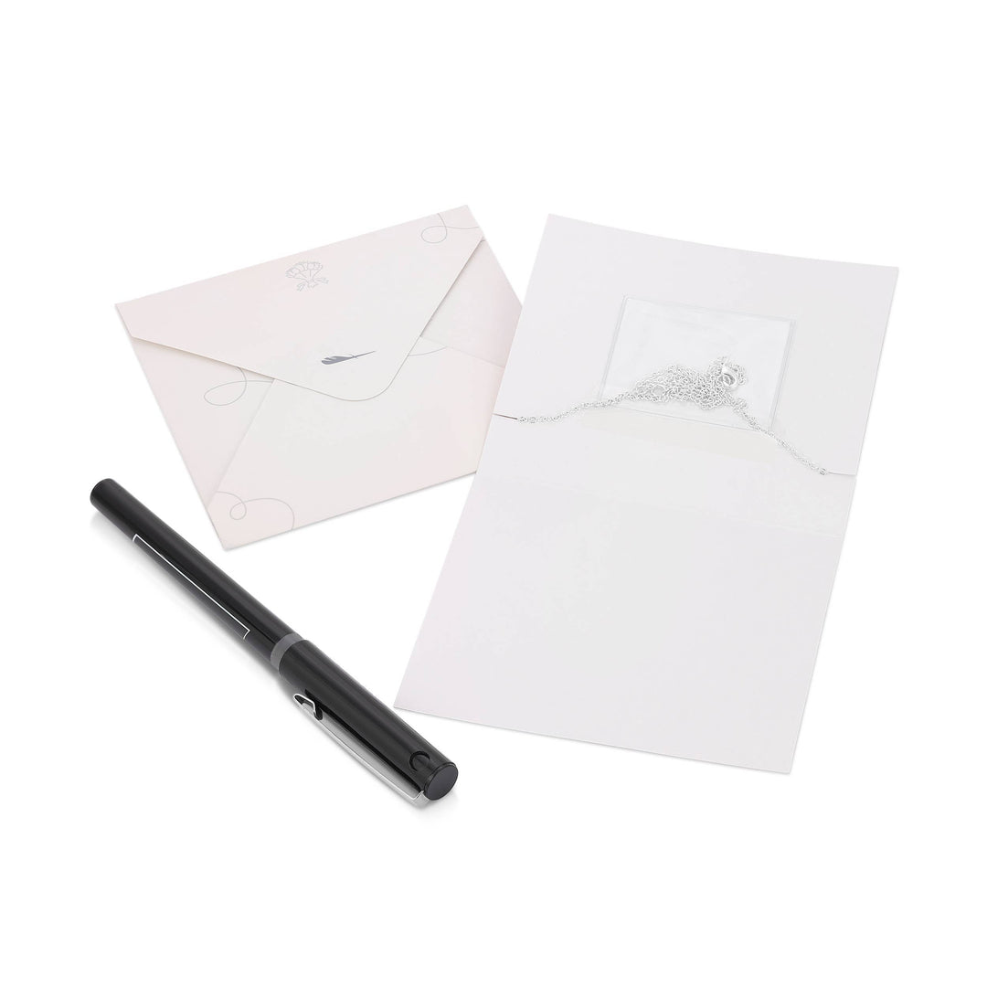 Lucky Feather Necklace Best Day Ever Necklace + Card/Env - Bridesmaid