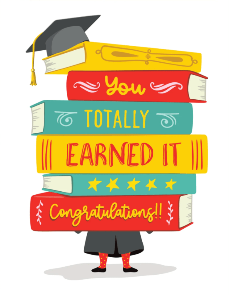 what to put on the back of a grad card You Totally Earned It