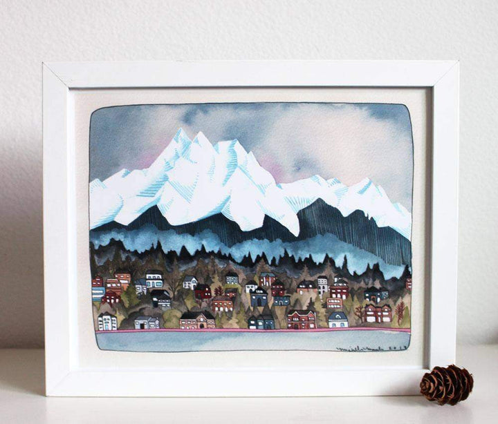 michele maule Art Print 8" x 10" Olympic Mountains Art Print