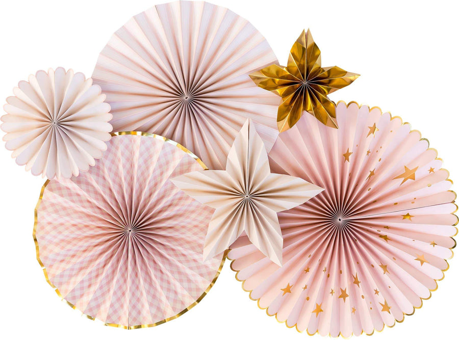 My Mind's Eye Party Supplies Baby Pink Fans