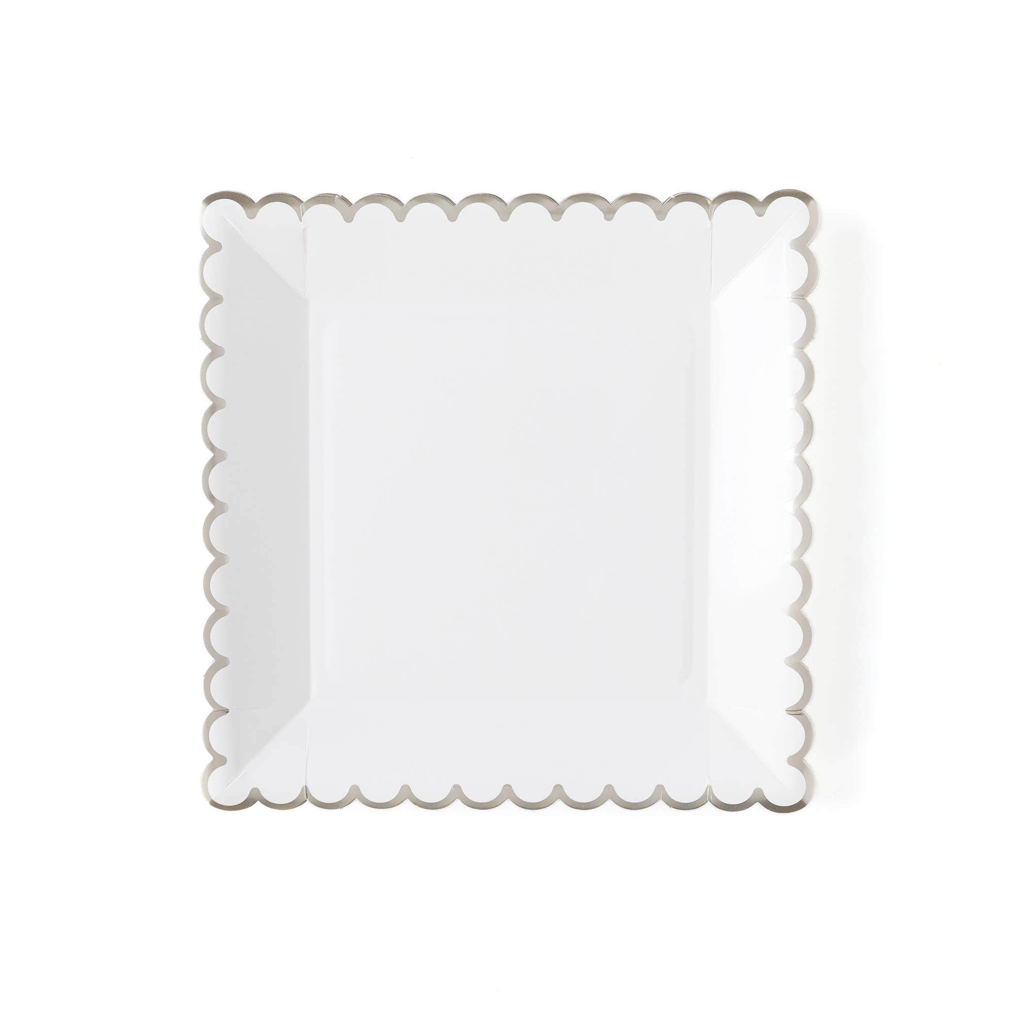 Scalloped paper outlet plates