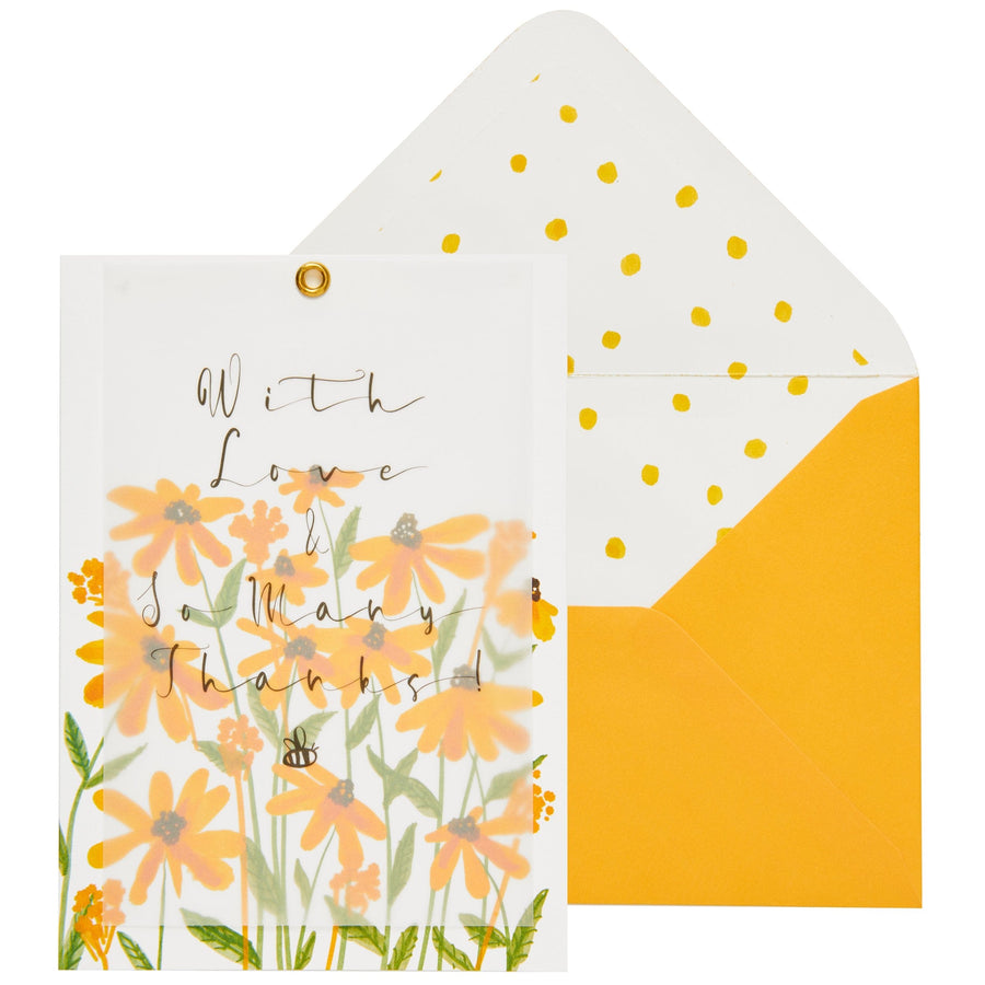 Niquea.D Card Daisy Flower Field Thank You Card