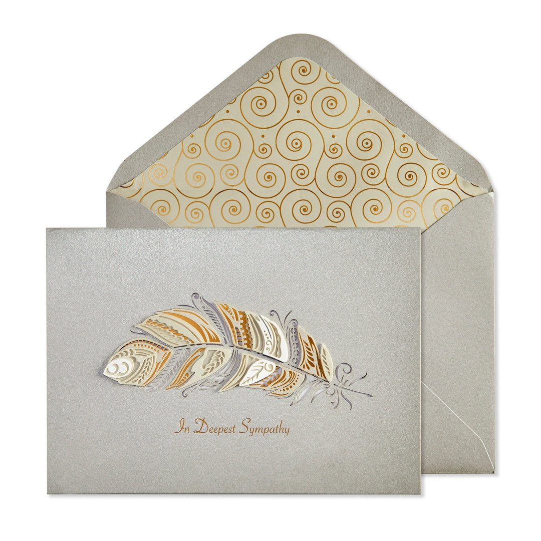 Niquea.D Card Feather Sympathy Card