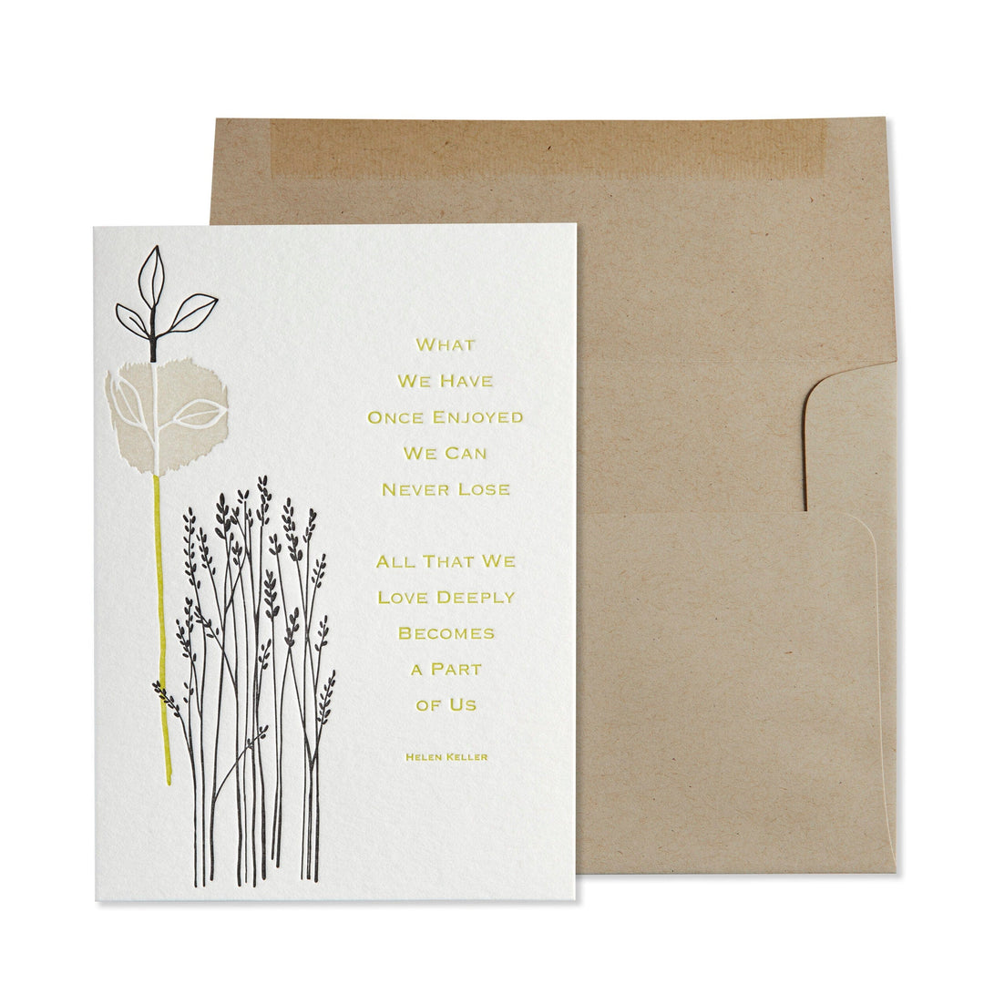 Niquea.D Card Hellen Keller Quote Sympathy Card