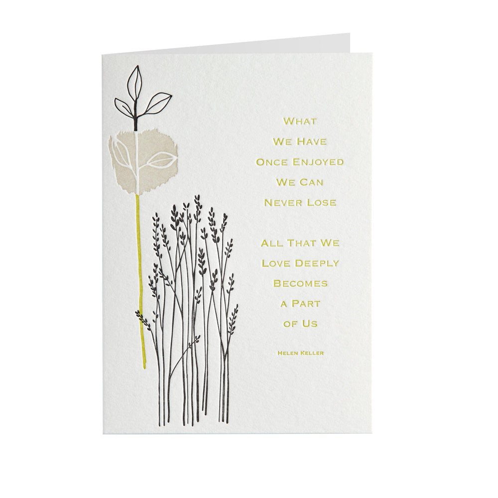 Niquea.D Card Hellen Keller Quote Sympathy Card