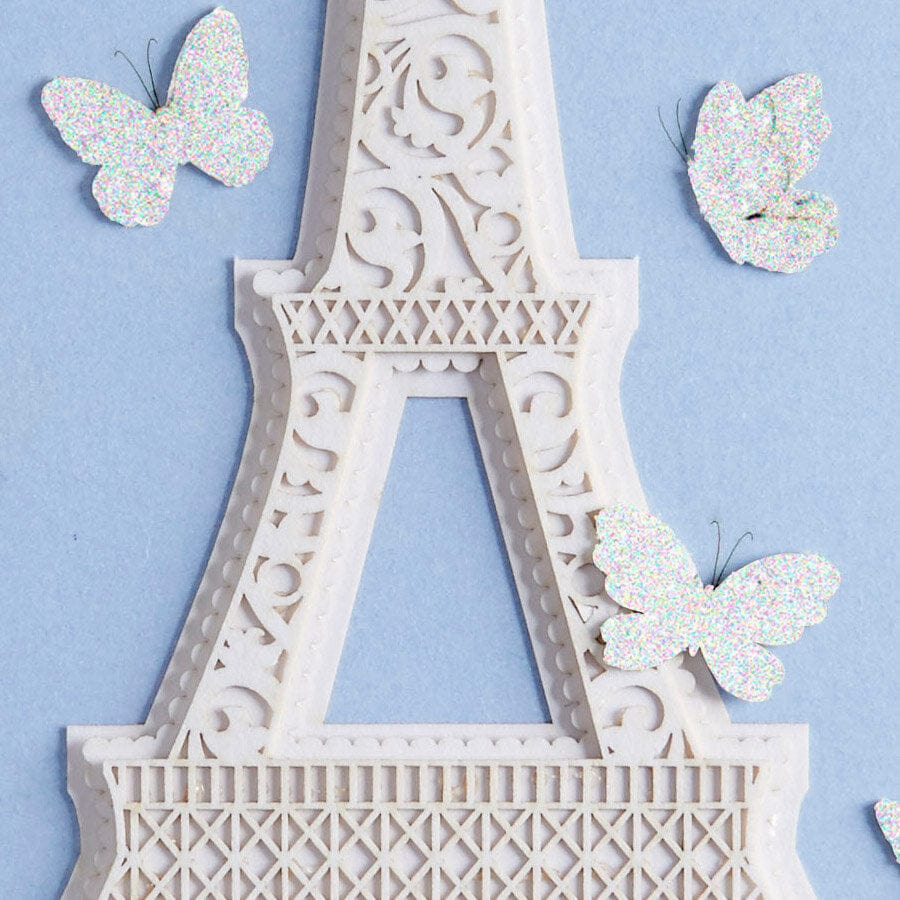 Niquea.D Card Laser Cut Eiffel Tower Birthday Card