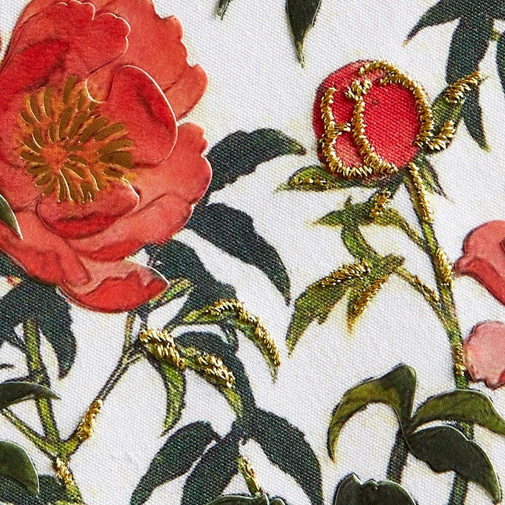 Niquea.D Card Orange Flowers/Gold Embroidery Get Well Card