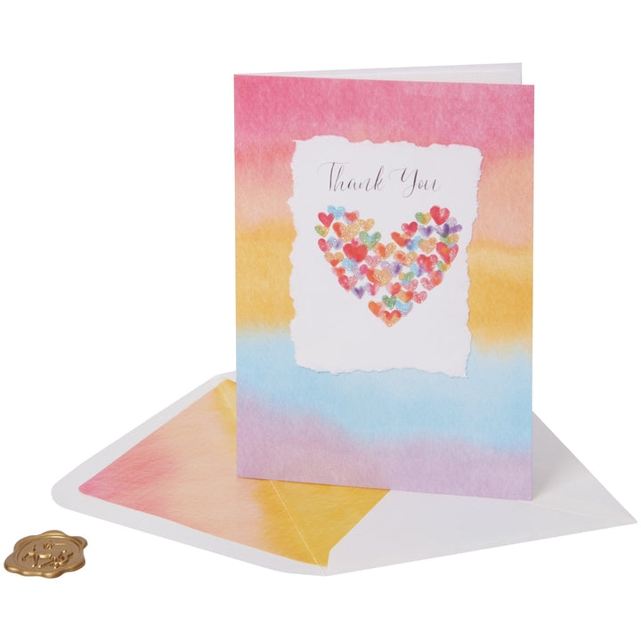 Niquea.D Card Rainbow Heart Thank You Card