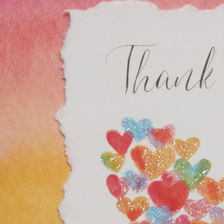 Niquea.D Card Rainbow Heart Thank You Card
