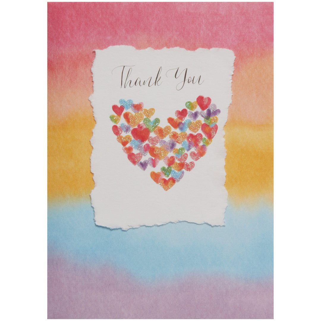 Niquea.D Card Rainbow Heart Thank You Card