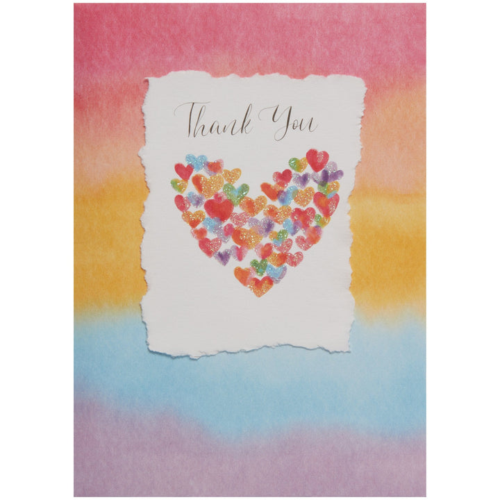 Niquea.D Card Rainbow Heart Thank You Card