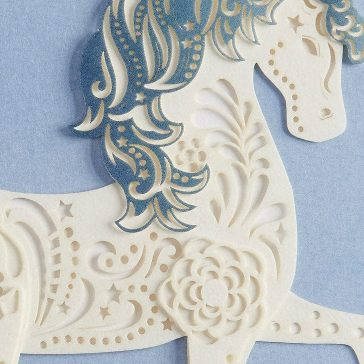 Niquea.D Card Unicorn White Birthday Card
