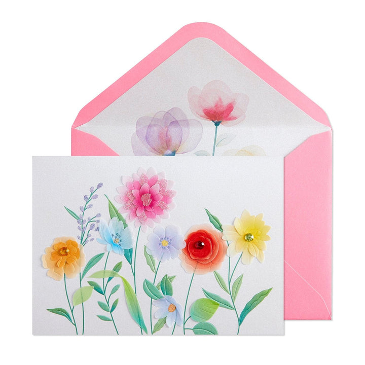 Niquea.D Card Vellum Growing Flowers Blank Card