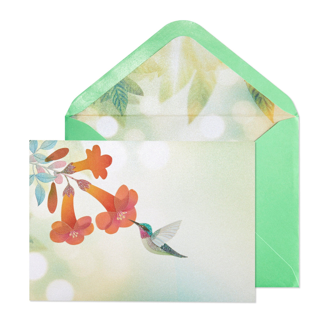 Niquea.D Card Vellum Hummingbird Blank Card