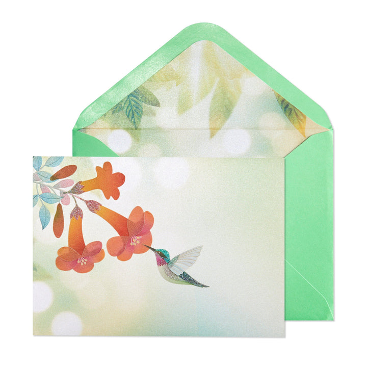 Niquea.D Card Vellum Hummingbird Blank Card