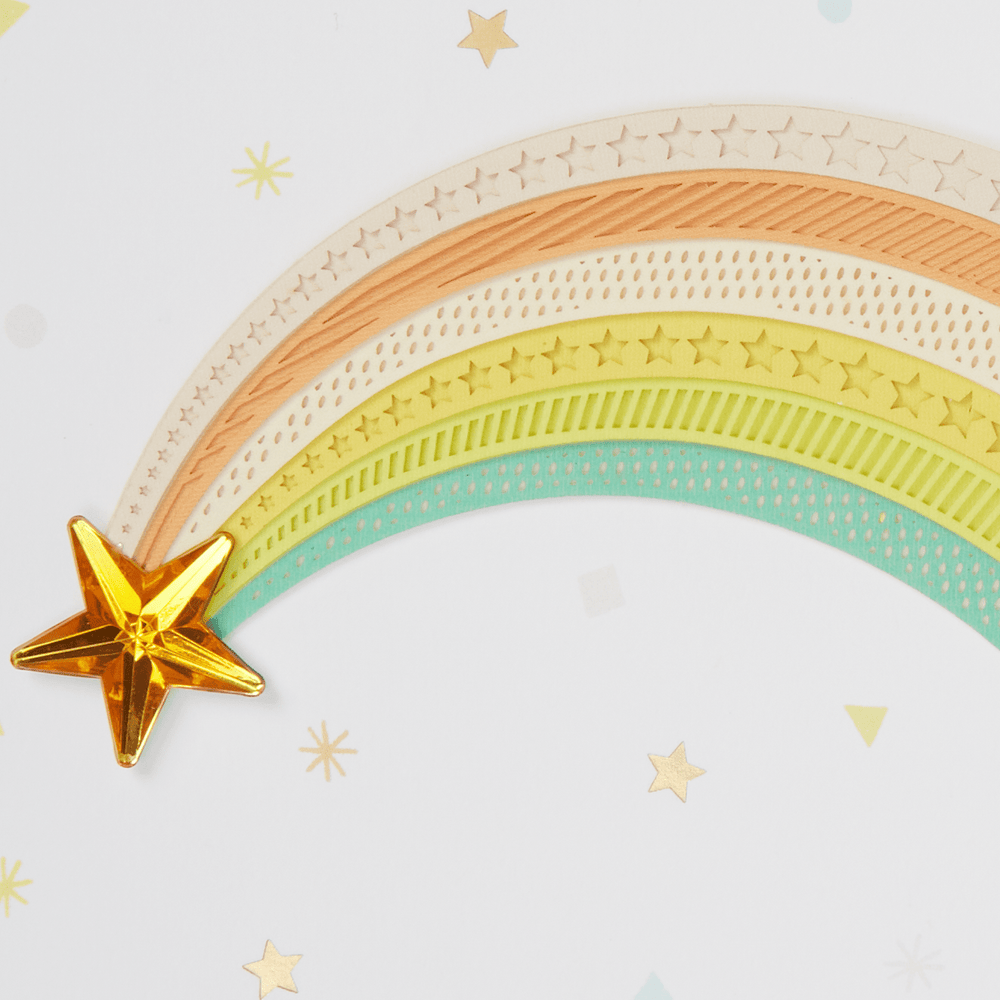 Niquea.D Shooting Star Rainbow Birthday Card