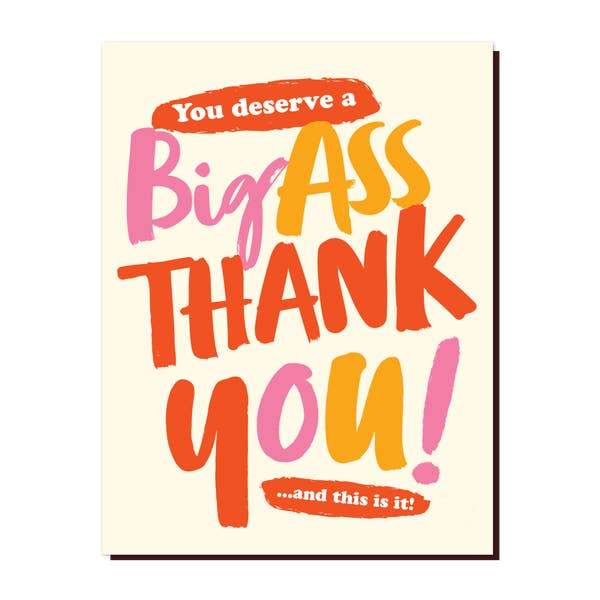 Big Ass Thank You Card – Paper Luxe