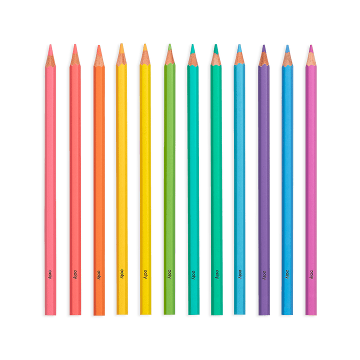 OOLY Art Supplies Pastel Hues Colored Pencil Set of 12