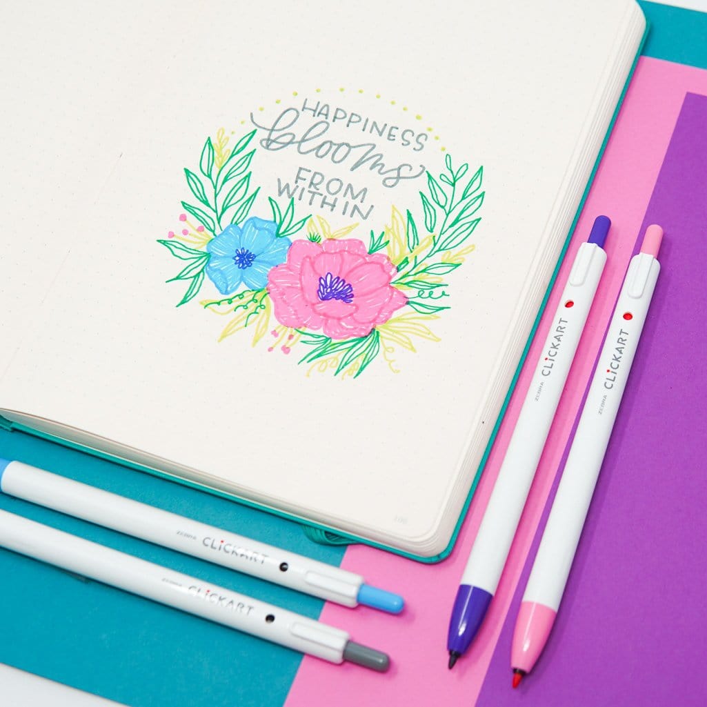 Paper Luxe Pen ClickArt Retractable Marker Pen