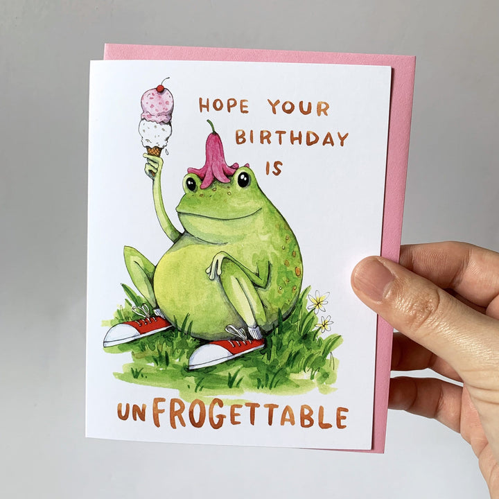 Paper Wilderness Single Card Hope Your Birthday Is Unfrogettable Card