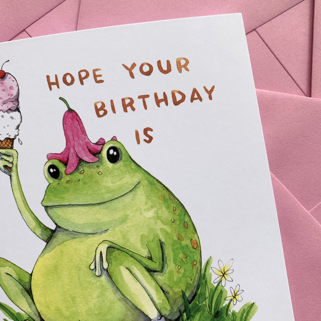 Paper Wilderness Single Card Hope Your Birthday Is Unfrogettable Card