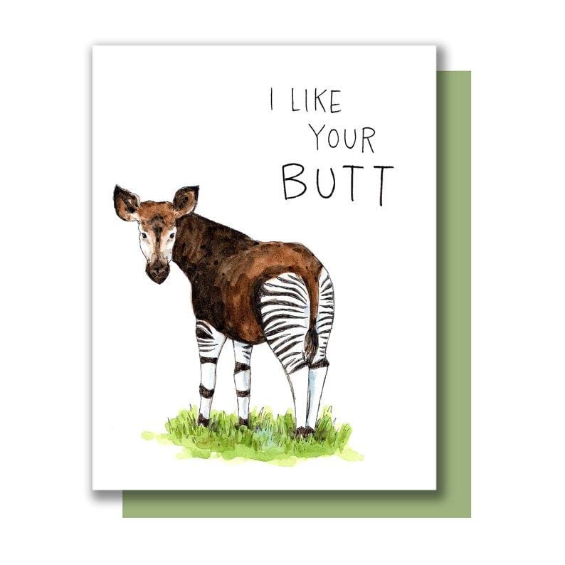 Paper Wilderness Single Card Okapi Butt Single Card