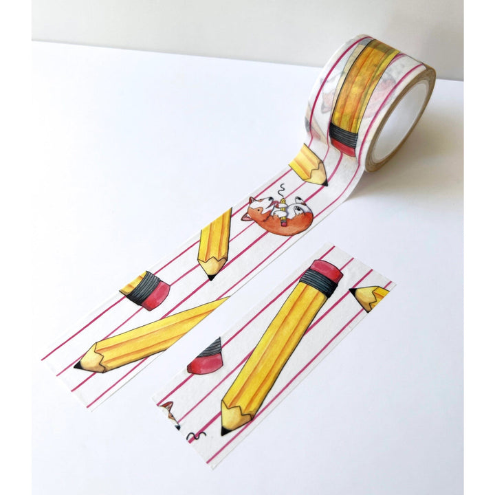 Paper Wilderness Tape Corgis and Pencils 30mm Washi Tape