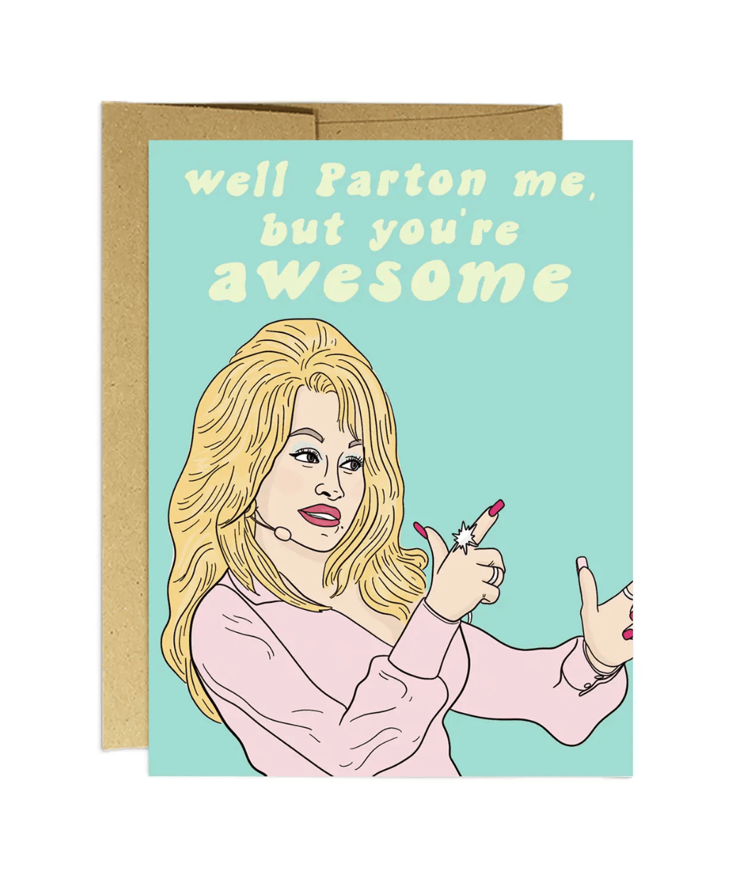 Party Mountain Paper Card Parton Me Encouragement Card