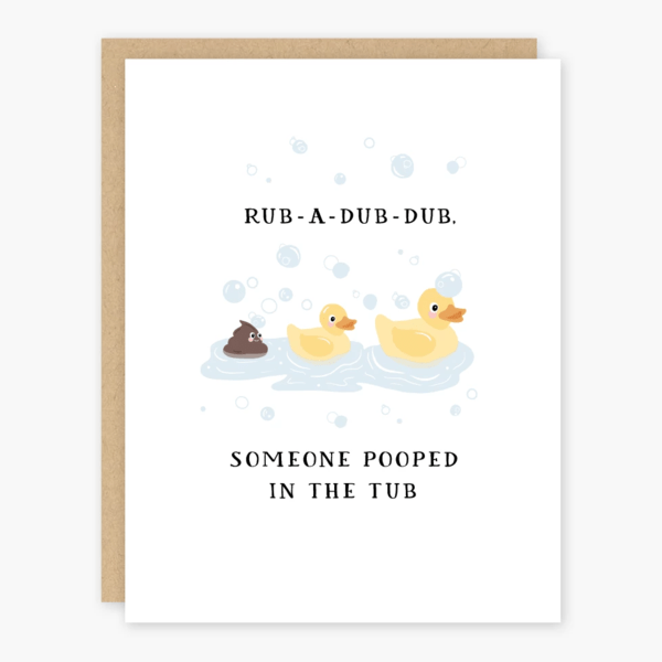 Party of One Card Rub A Dub Baby Card