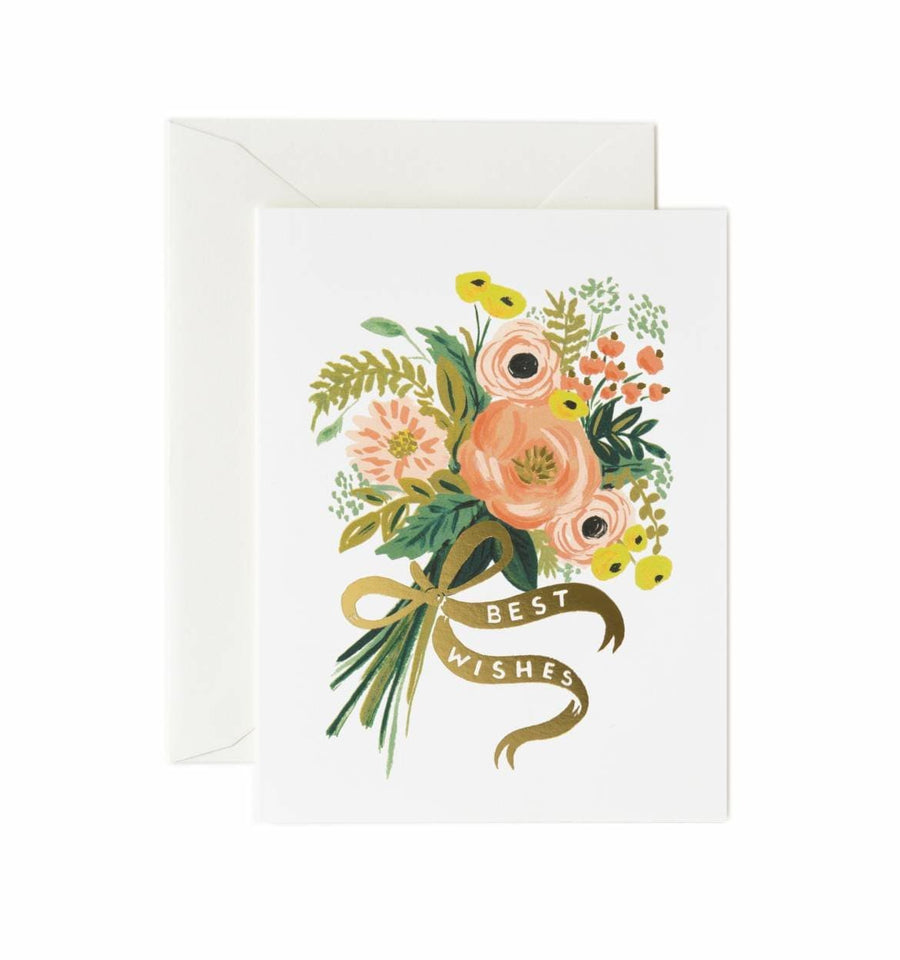 Rifle Paper Co. Single Card Best Wishes Bouquet Card