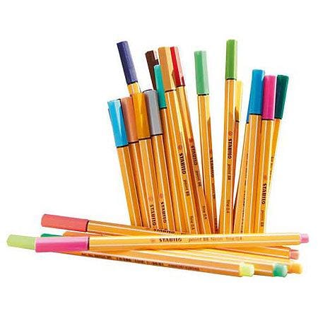 Fineliner STABILO point 88 - pack of 6 neon colors