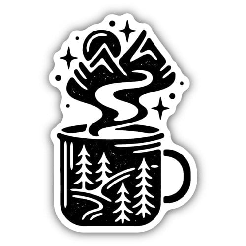 Hot Coffee Mug Sticker