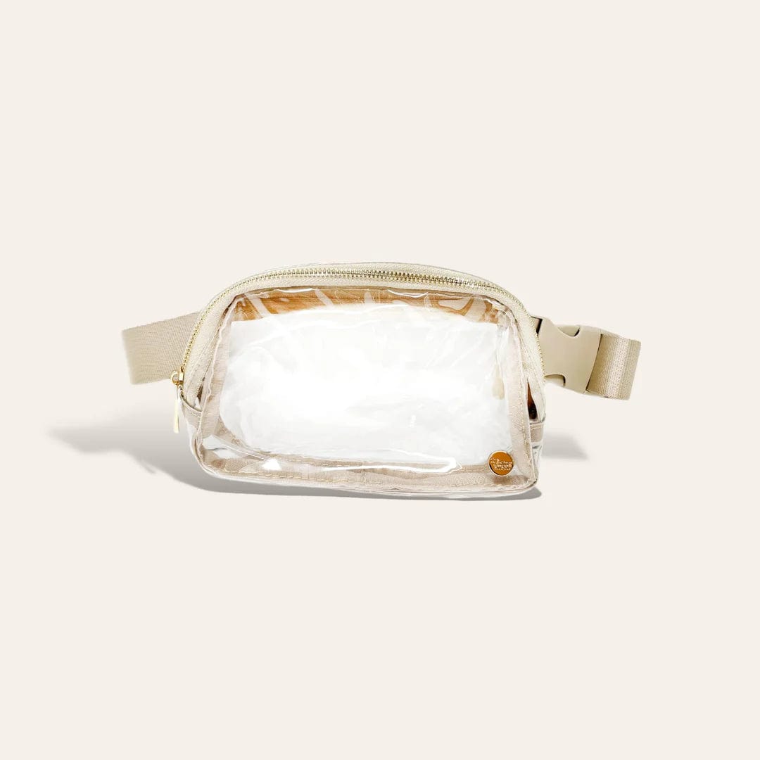 Clear Stadium All You Need Belt Bag Natural Beige Paper Luxe