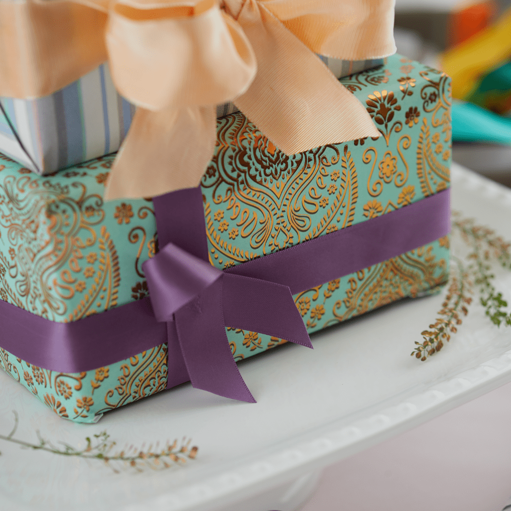 The Gift Wrap Company Ribbon Amethyst Luxury Satin Ribbon