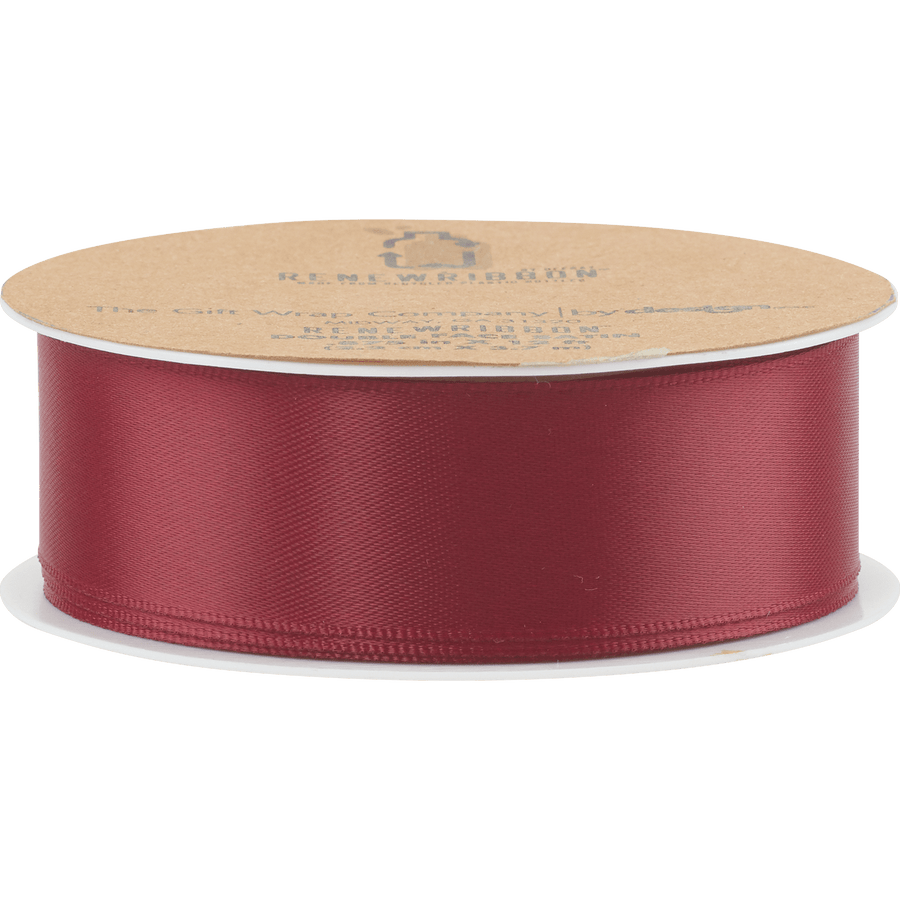 The Gift Wrap Company Ribbon Renewribbon™ Burgundy Double Faced Satin Ribbon