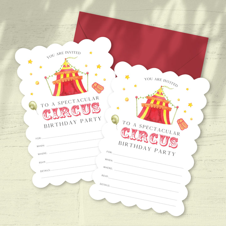 The Paxton Press Invitations Circus Birthday Invites Set of 25