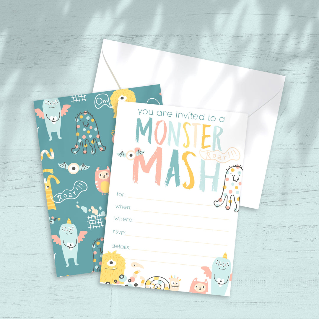 The Paxton Press Invitations Monster Mash Birthday Invites Set of 25