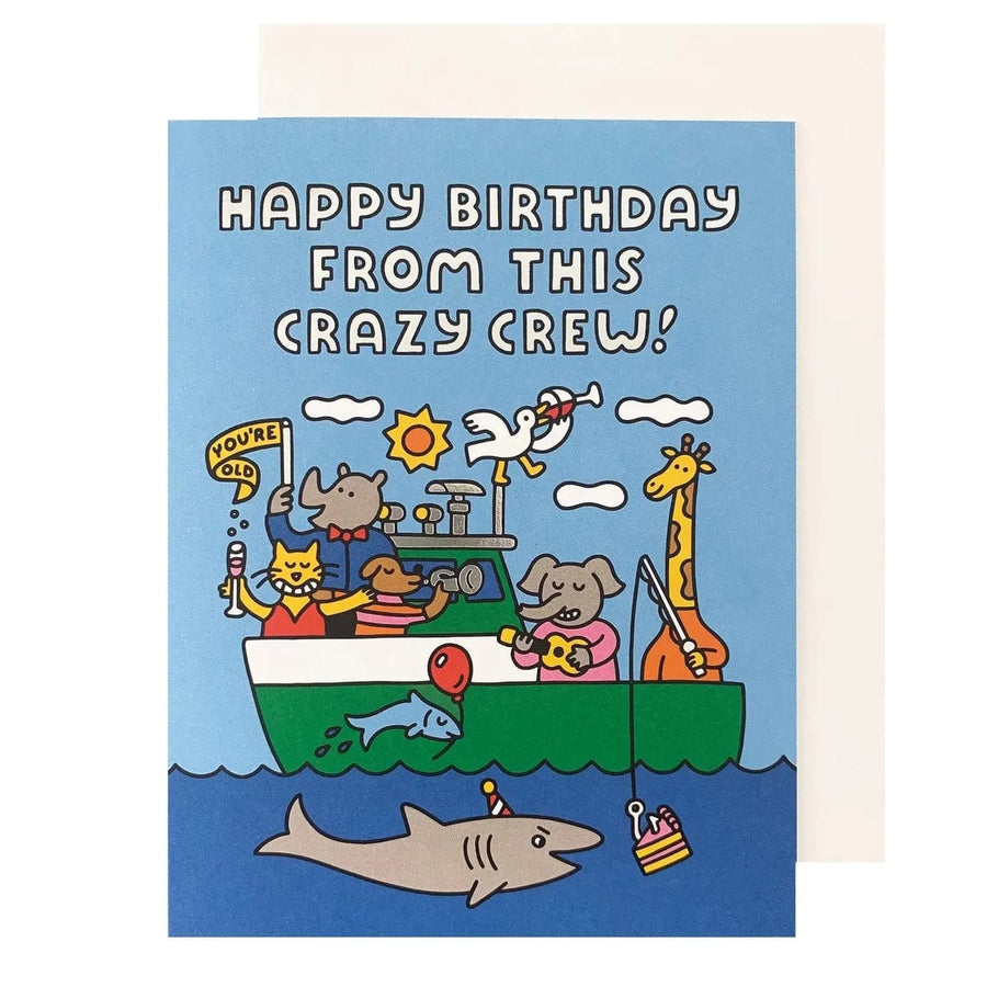 The Social Type Card Crazy Crew Birthday Card