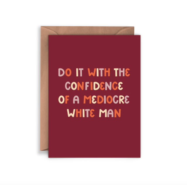 Twentysome Design Single Card Mediocre White Man Card
