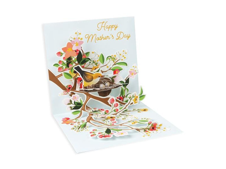 Up With Paper Card Birds Mother's Day Pop-Up Card