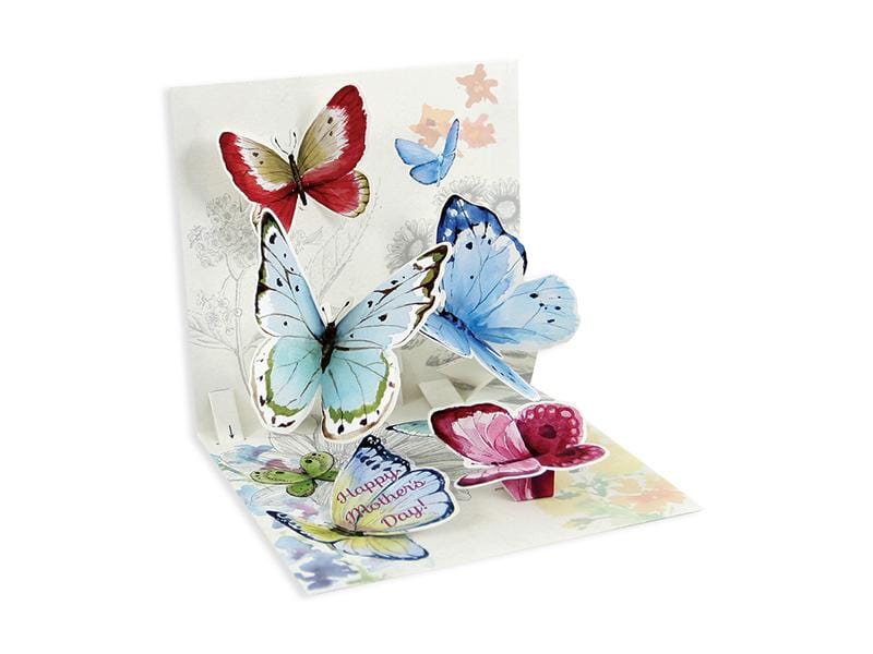 Up With Paper Card Butterflies Mother's Day Pop-Up Card