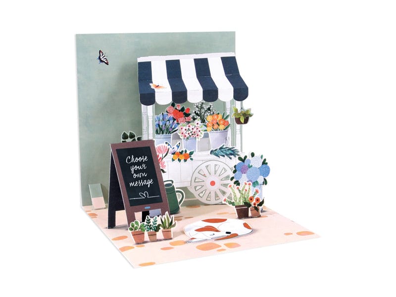 Up With Paper Mother's Day Card Flower Cart Pop-Up Card