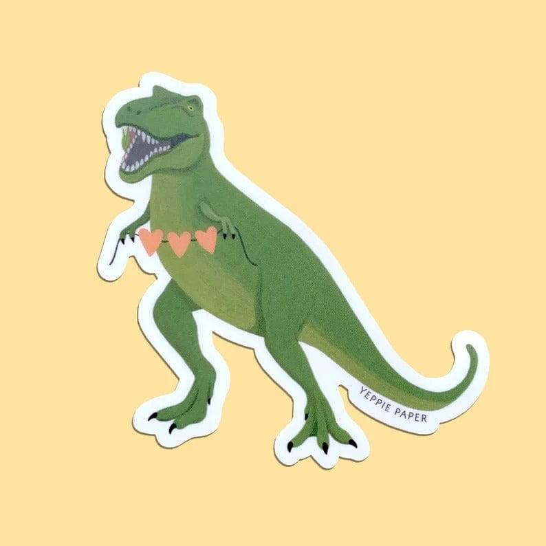 Yeppie Paper Sticker T-Rex Hearts Sticker