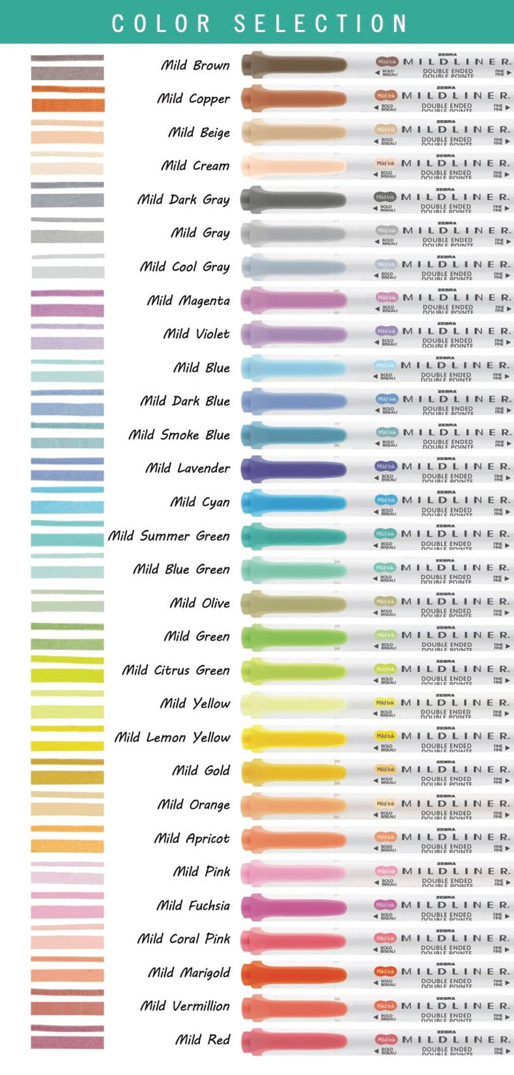 Zebra Pen and Pencils Zebra Mildliner Double Ended Highlighter