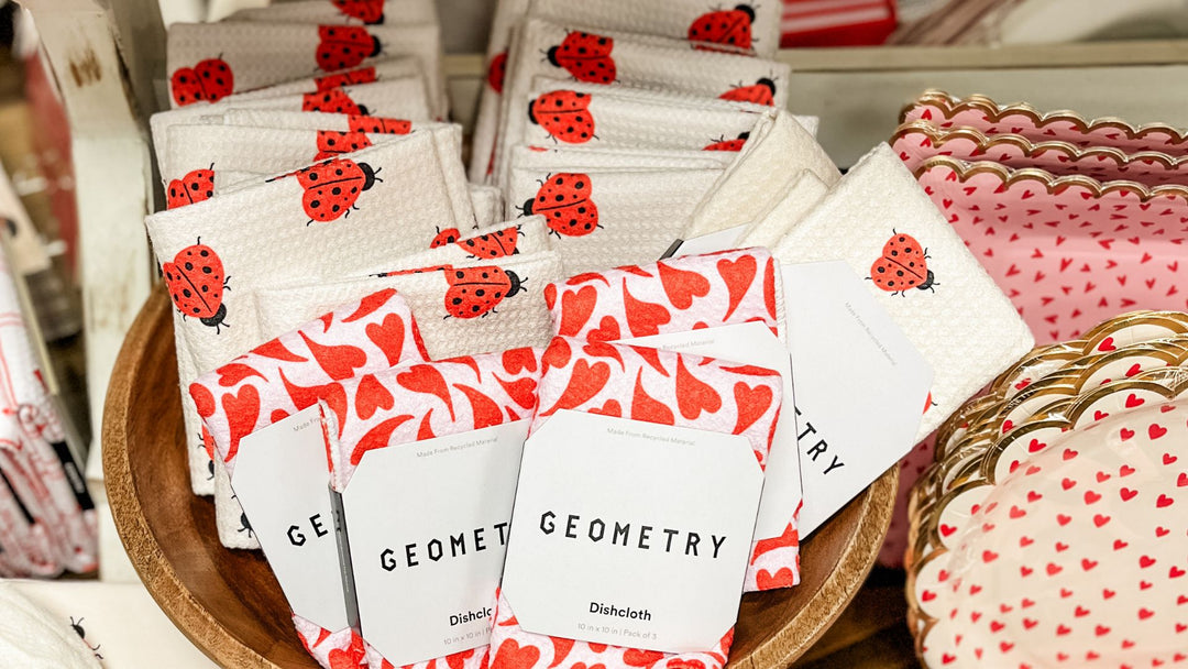 Add a Touch of Love to Your Kitchen with Geometry's Valentine's Day Tea Towels